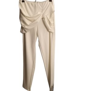 Cream white tan solid color dress pants